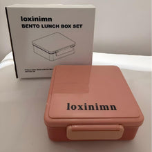 Load image into Gallery viewer, Loxinimn Bento Lunch Box for Kids with 9oz Thermo, Leak-proof Lunch Containers with 3 Compartments,Kids-friendly Size,Durable/Dishwasher Safe Lunch Box for School Outdoors-Pink
