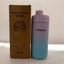 Load image into Gallery viewer, Loxinimn Universal Can Cooler with Lid Fits All 12oz Cans&amp; Bottles, 100% Leak-Proof Water Bottle, 4-in-1 Insulated Can Cooler for Beer, Soda &amp; Energy Drinks, Dishwasher Safe
