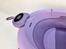 Load image into Gallery viewer, Oaktots Collapsible Baby Bathtub for Newborn to Toddler 0-36 Months,Spacious Foldable Infant Bath Tub with Thermometer,Cushion &amp; Drain Hole,Portable Travel Tub, Baby Shower Gift