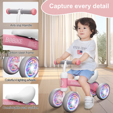 Load image into Gallery viewer, GOBOKLE Baby Balance Bike, 4-Wheel No-Pedal Bicycle for Toddlers 12-36 Months, Boys &amp; Girls First Birthday Gift