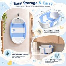 Load image into Gallery viewer, Collapsible Baby Bathtub with Soft Cushion and Thermometer