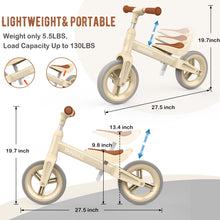 Load image into Gallery viewer, GOBOKLE Toddler Balance Bike for 1-6 Year Old Girls &amp; Boys, Adjustable Seat &amp; Handlebar, No-Pedal Training Bike, Best Kids Gift
