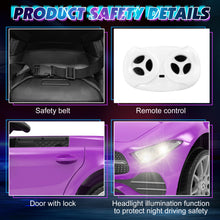 Load image into Gallery viewer, GOBOKLE 12V Kids Ride-On Car, Battery Powered Electric Vehicle, 2.4G Parent Remote Control, Double Door Design, Safety Belt &amp; LED Lights