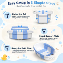 Load image into Gallery viewer, Collapsible Baby Bathtub with Soft Cushion and Thermometer