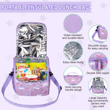 Load image into Gallery viewer, Bento Lunch Box for Kids with 17oz Soup Thermo,Insulated Tumbler Water Bottle and Insulated Lunch Bag,Leak-Proof 3 Compartment Lunch Food Container with Ice Pack for Kids to School