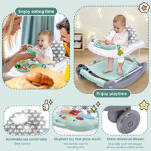 Load image into Gallery viewer, Howeemo 5 ln 1 Foldable Baby Walker, Activity Baby Walker-Baby Bouncer, Rocker, Activity Center,Seat and Push Walker,Detachable Trampoline Mat, Adjustable Speed Rear Wheels and Height,Ages 6-18 Months