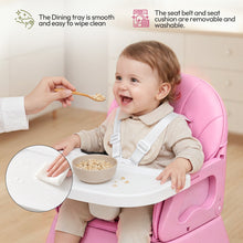 Load image into Gallery viewer, Dageely 5-in-1 Baby High Chair, Portable Foldable High Chair, Convertible Infant Booster Seat and Dining Chair for Babies and Toddlers, 6-36 Months