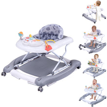 Load image into Gallery viewer, Howeemo 5 ln 1 Foldable Baby Walker, Activity Baby Walker-Baby Bouncer, Rocker, Activity Center,Seat and Push Walker,Detachable Trampoline Mat, Adjustable Speed Rear Wheels and Height,Ages 6-18 Months