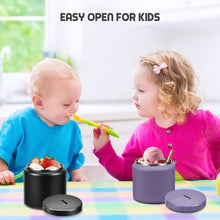 Load image into Gallery viewer, Bosedsang 26oz Soup Thermo for Hot Food Kids with Buckle Lid Insulated Vacuum Food Jar Wide Mouth Leakproof Stainless Steel Lunch Container (Purple)