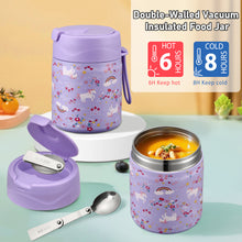 Load image into Gallery viewer, Bento Lunch Box for Kids with 17oz Soup Thermo,Insulated Tumbler Water Bottle and Insulated Lunch Bag,Leak-Proof 3 Compartment Lunch Food Container with Ice Pack for Kids to School
