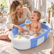 Load image into Gallery viewer, Collapsible Baby Bathtub with Soft Cushion and Thermometer