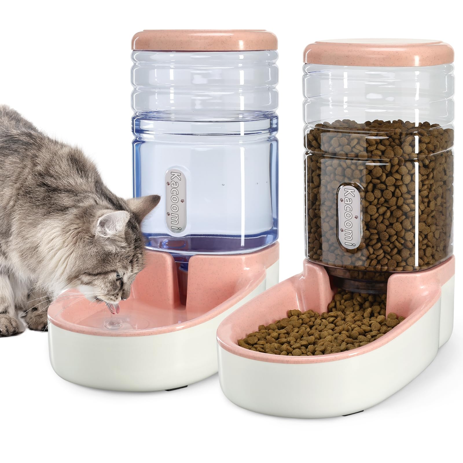 Automatic Dog Cat Feeder and Water Dispenser with Pet Food Bowl  lohaso
