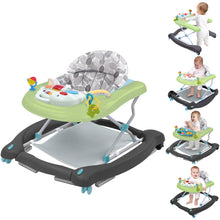 Load image into Gallery viewer, Howeemo 5 ln 1 Foldable Baby Walker, Activity Baby Walker-Baby Bouncer, Rocker, Activity Center,Seat and Push Walker,Detachable Trampoline Mat, Adjustable Speed Rear Wheels and Height,Ages 6-18 Months