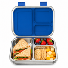 Load image into Gallery viewer, Stainless Steel Kids Bento Lunch Box, 3-Compartments with Silicone Container, Dishwasher-Safe