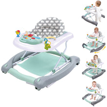 Load image into Gallery viewer, Howeemo 5 ln 1 Foldable Baby Walker, Activity Baby Walker-Baby Bouncer, Rocker, Activity Center,Seat and Push Walker,Detachable Trampoline Mat, Adjustable Speed Rear Wheels and Height,Ages 6-18 Months