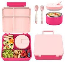 Load image into Gallery viewer, Bento Lunch Box with 8oz Soup Thermo
