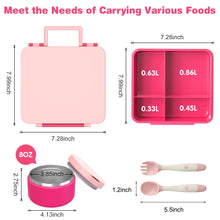 Load image into Gallery viewer, Bento Lunch Box with 8oz Soup Thermo
